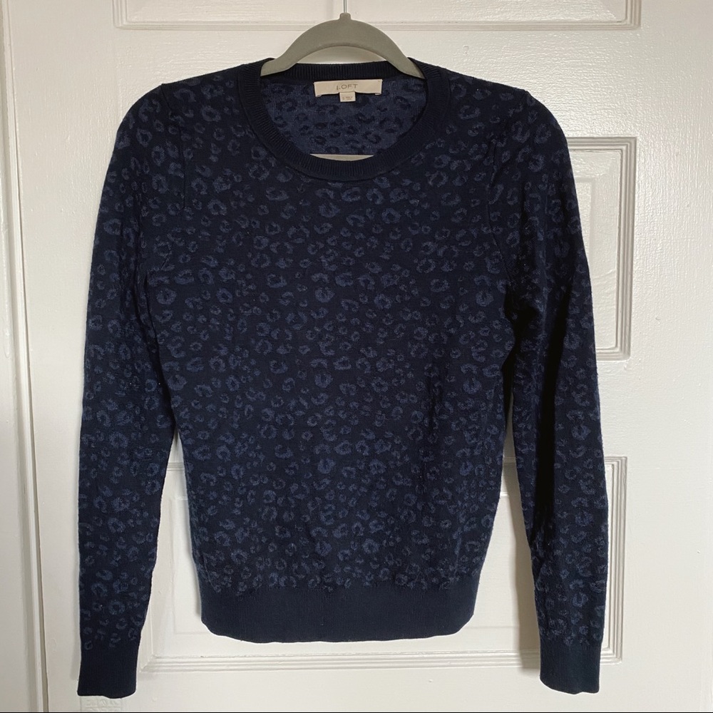 Ann Taylor LOFT | Leopard Print Wool-Blend Sweater